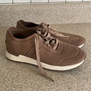 Ugg brown leather sneakers